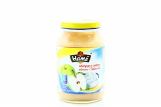 Hamé Apple Curd Puree for Children 6+ Months Glass Jar 190g — photo 3