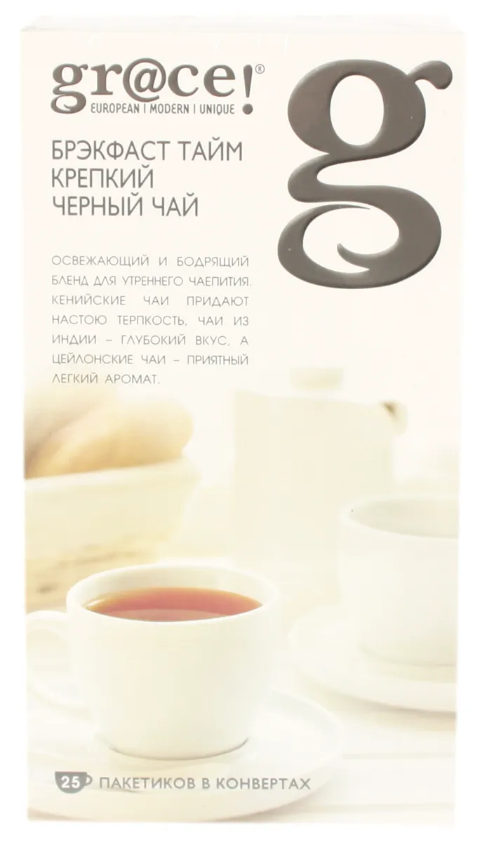 Чорний чай Gr@ce! Breakfast Time Strong 25x2г чайних пакетиків