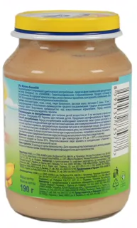 Khamanek Fruit Puree Apple-Banana for kids from 5 months glass jar 190g — photo 3