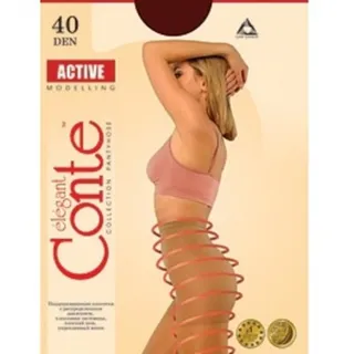 Women's Active Conte Tights 40 den Size 4 Bronze — photo 3