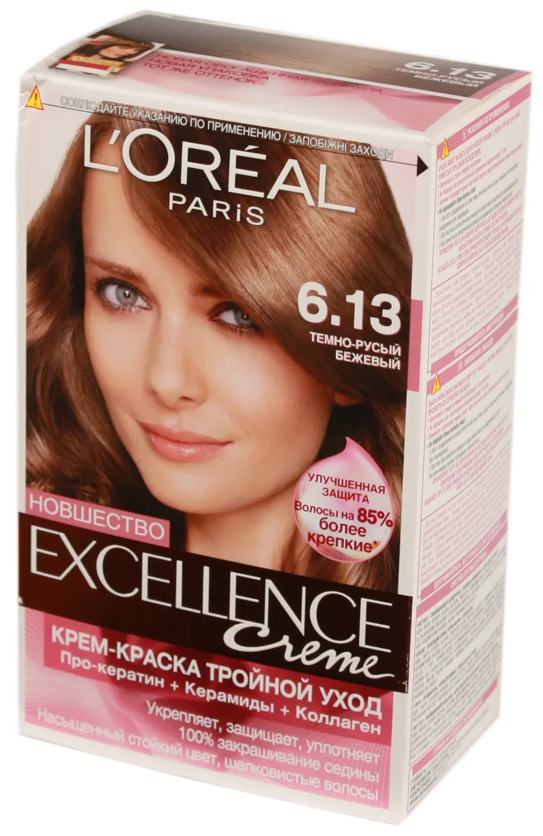 Loreal Excellence Hair Dye 6.13 Dark Ash Beige