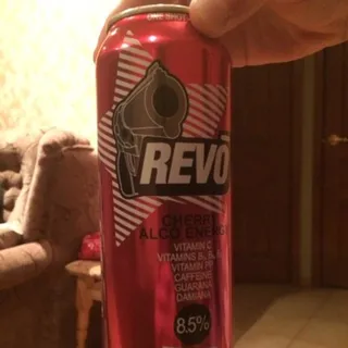 Revo Cherry Energy Drink Low-Alcohol 8.5% 0.5L Can — photo 3