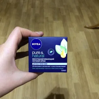 Крем для обличчя нічний Nivea Відновлюючий Pure&Natural 50 мл — фото 7