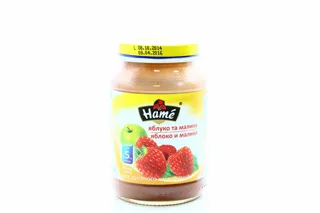HAMÉ S.r.o. Raspberry Fruit Puree for Kids 5+ months Glass Jar 190g — photo 3