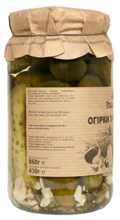 Dvorek Pickled Cucumbers with Garlic 860g — photo 3