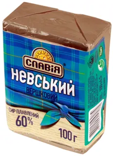 Slavia Nevskiy creamy processed cheese 60% 100g — photo 2