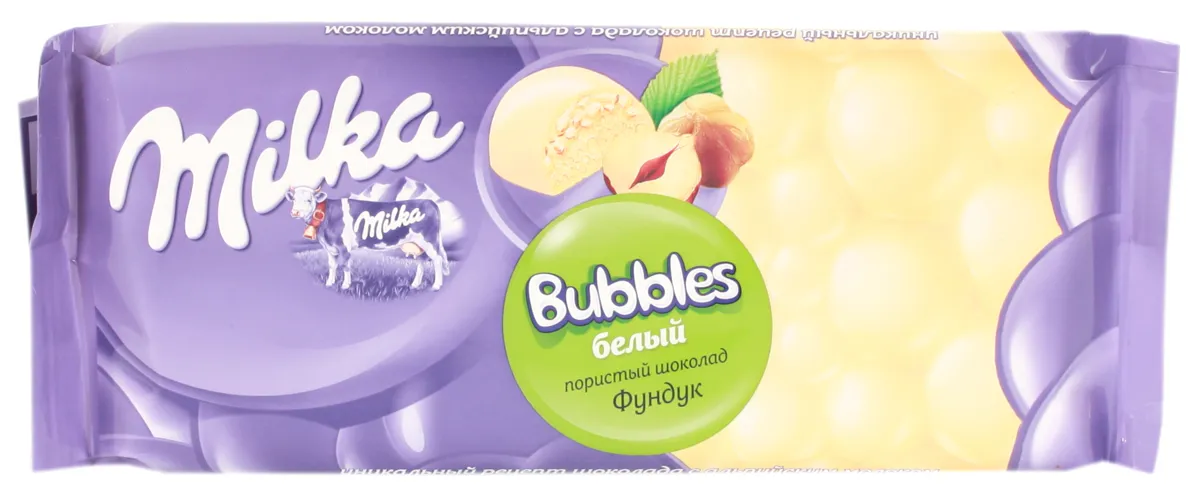 Milka Bubbles White Chocolate with Nuts 83g