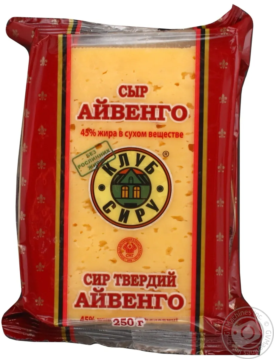 Сир Клуб Сиру Айвенго Твердий 45% 250г