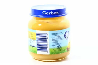 Gerber Apple Peach Puree Starch and Sugar Free Glass Jar 130g — photo 2