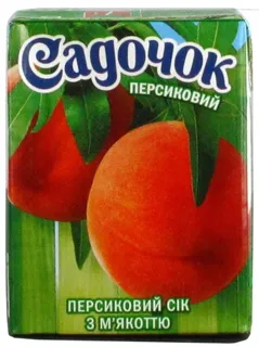 Sadochok Peach Juice with Pulp Sterilized 0.2L — photo 5