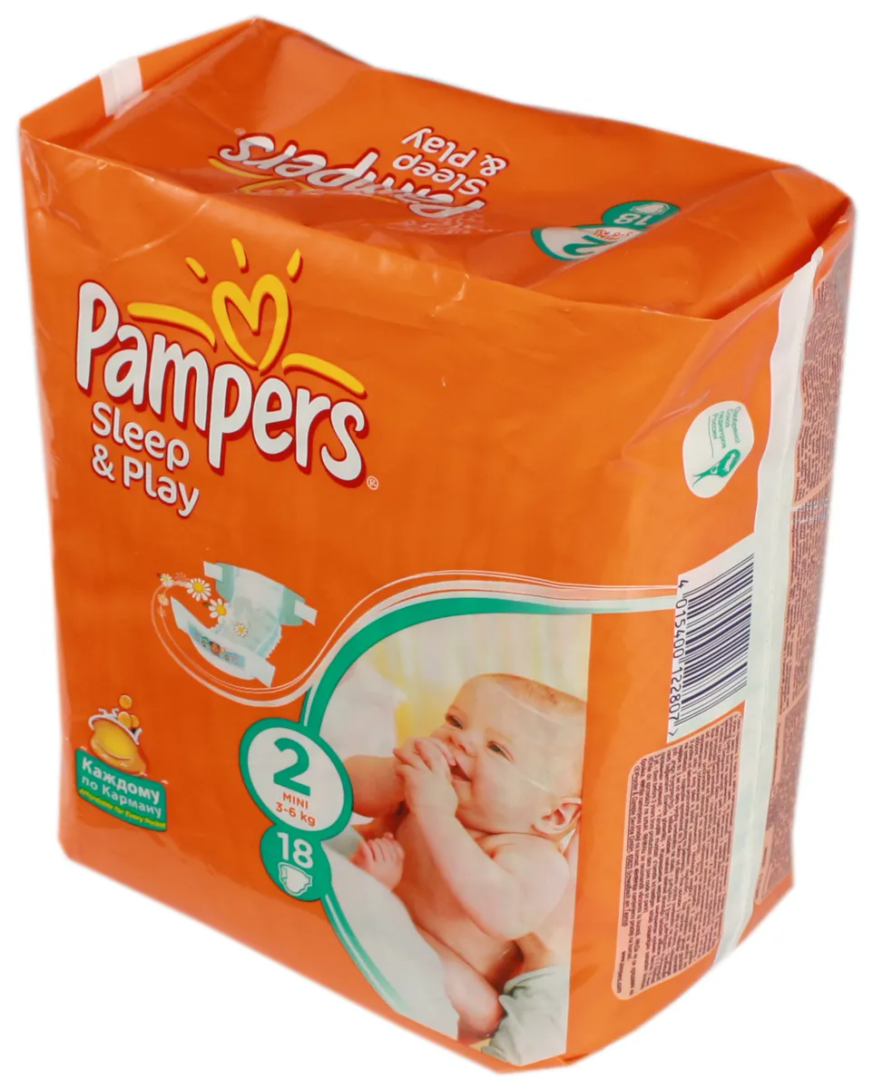 Pampers Sleep & Play Mini 2 Diapers for Children 3-6kg 18pcs