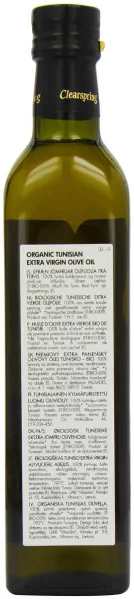 Clearspring Organic Tunisian Olive Oil 500ml (Pack of 2)