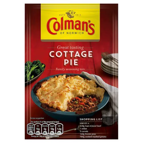 Cottage Pie Recipe Mix Colmans