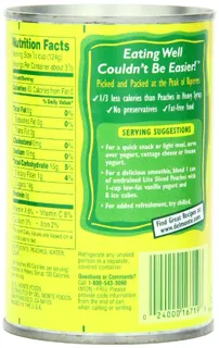 Del Monte Lite, sliced peaches, 8 cans, 120 oz — photo 6
