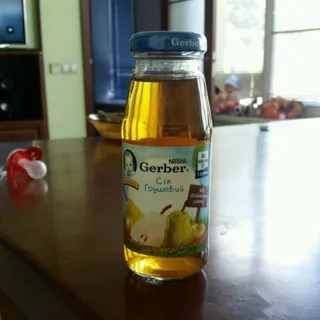 Gerber Pear Juice No Sugar with Vitamin C 4 months glass jar 175ml — photo 4