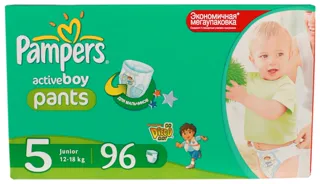 Pampers Active Boy Pants 5 Junior (12-18kg) Mega Pack 96pcs — photo 4