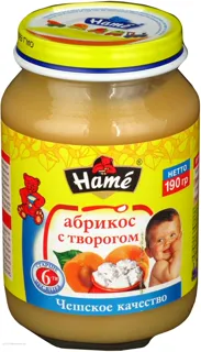 HAMÉ S.r.o. Apricot and Cheese Puree for Children from 6 Months Glass Jar 190g — photo 6