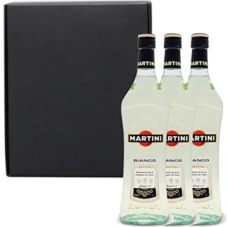 3 x Martini Bianco Dry Vermouth in matte black gift box with handmade Gifts2Drink — photo 2