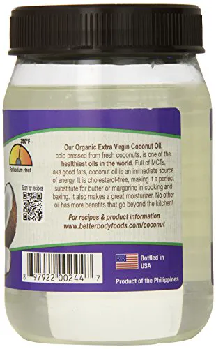 Better Body Foods - Органічне кокосове масло Extra Virgin 15.5oz