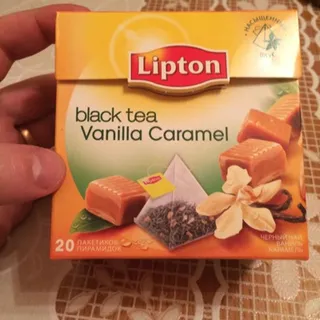 Black Tea Vanilla Caramel Pyramid Bags 34g Carton 20pcs — photo 3