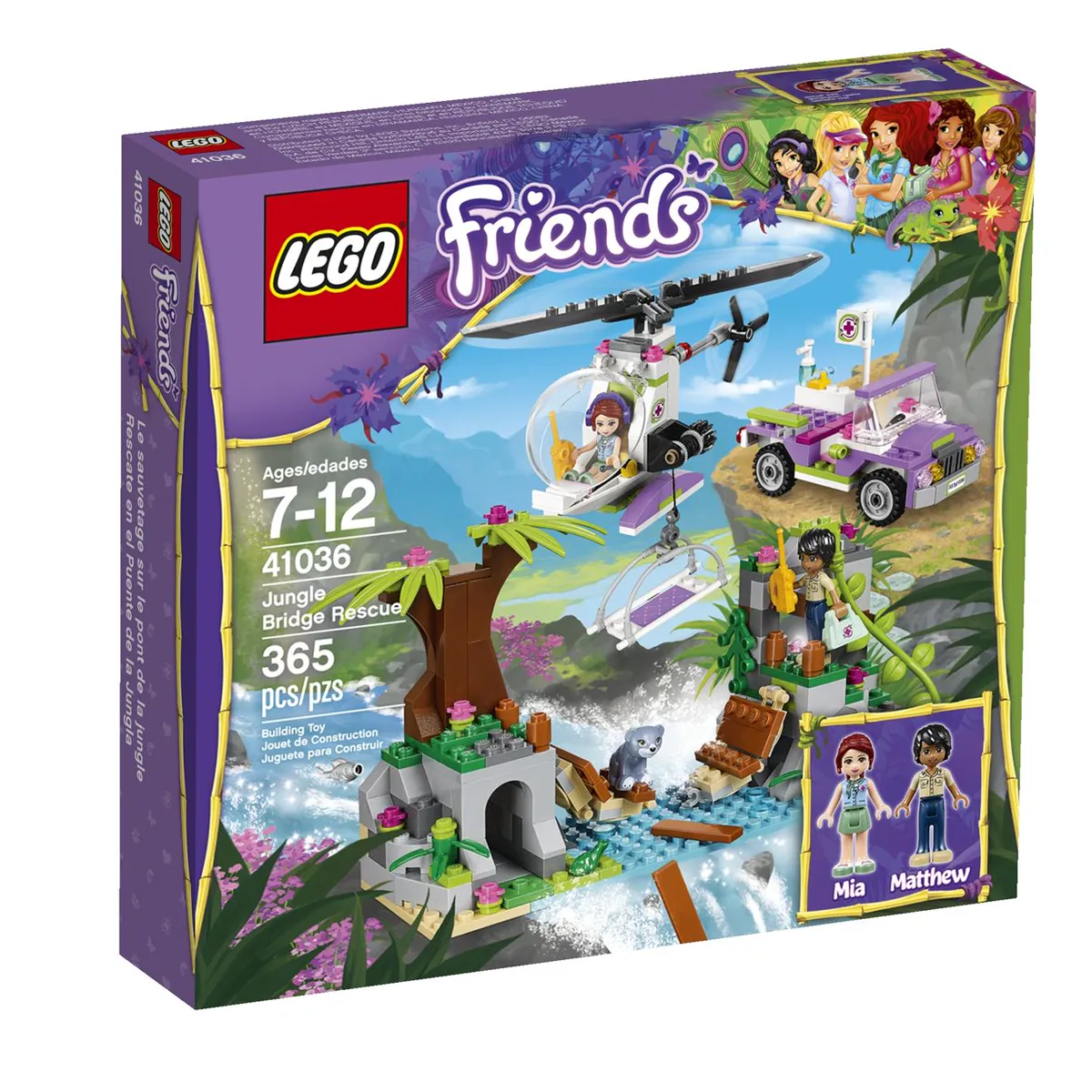 Lego Friends Jungle Bridge Rescue for Kids 7-12 Years 365 Pieces
