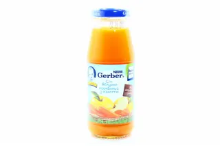 Gerber apple carrot juice with pulp no sugar vitamin C 175ml glass jar from 5 months — photo 5