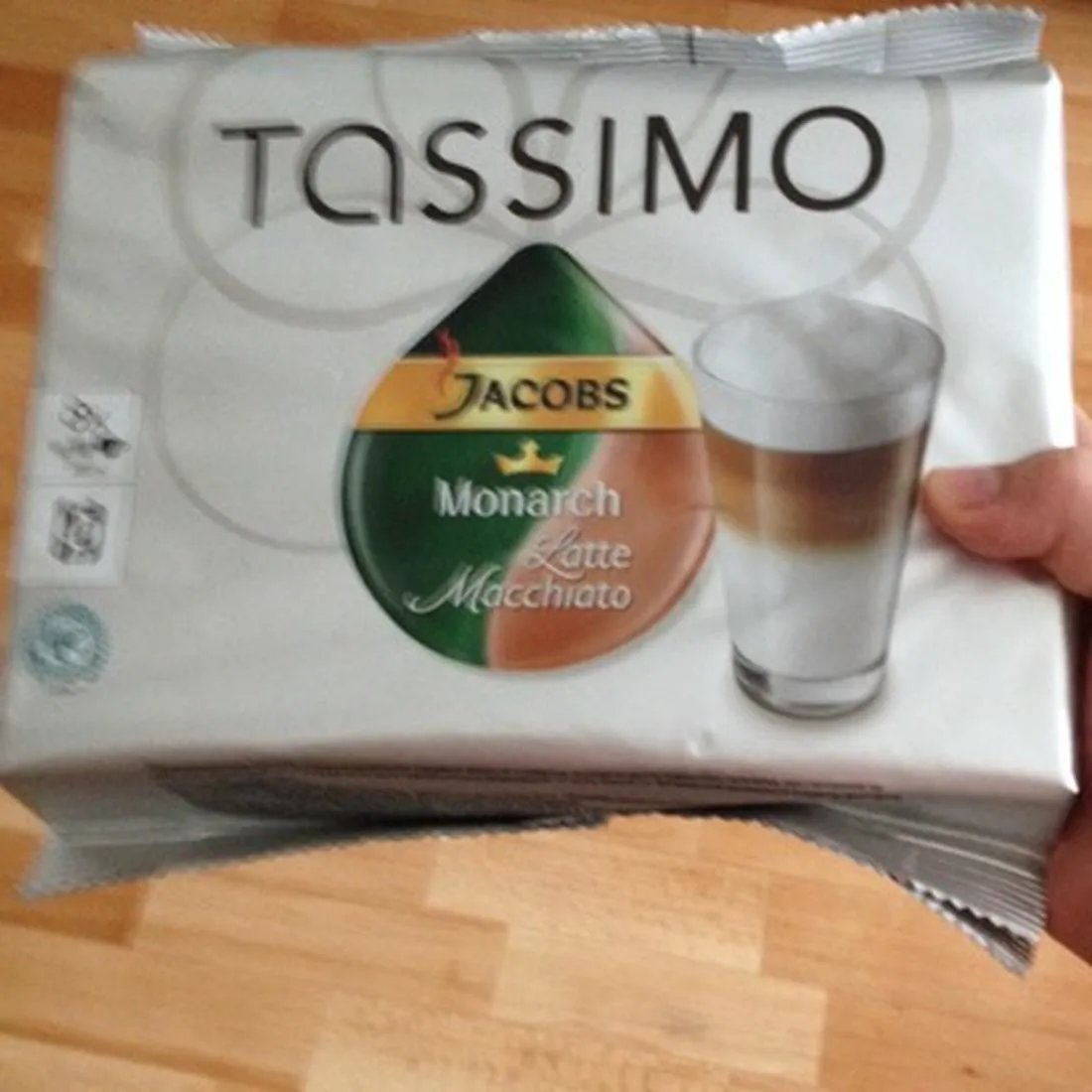 Jacobs Monarch Tassimo Latte Macchiato Capsules 8x7.4g + Milk Product with Sugar 8x52g