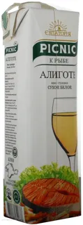 Evpatoria White Wine Picnic Aligote Dry Table 13% Tetra Pak 1000ml — photo 3