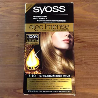 Syoss Oleo Intense Hair Dye Natural Light Blonde Tone 7-10 Pack — photo 6
