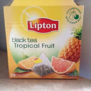 Чай Lipton чорний Tropical Fruit, 20 пакетиків — фото 3