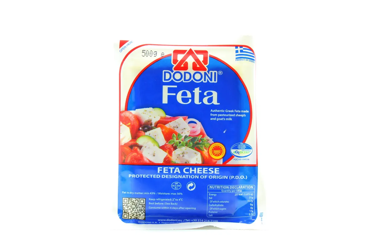 Dodoni Feta Cheese 43% 500g Greece x12