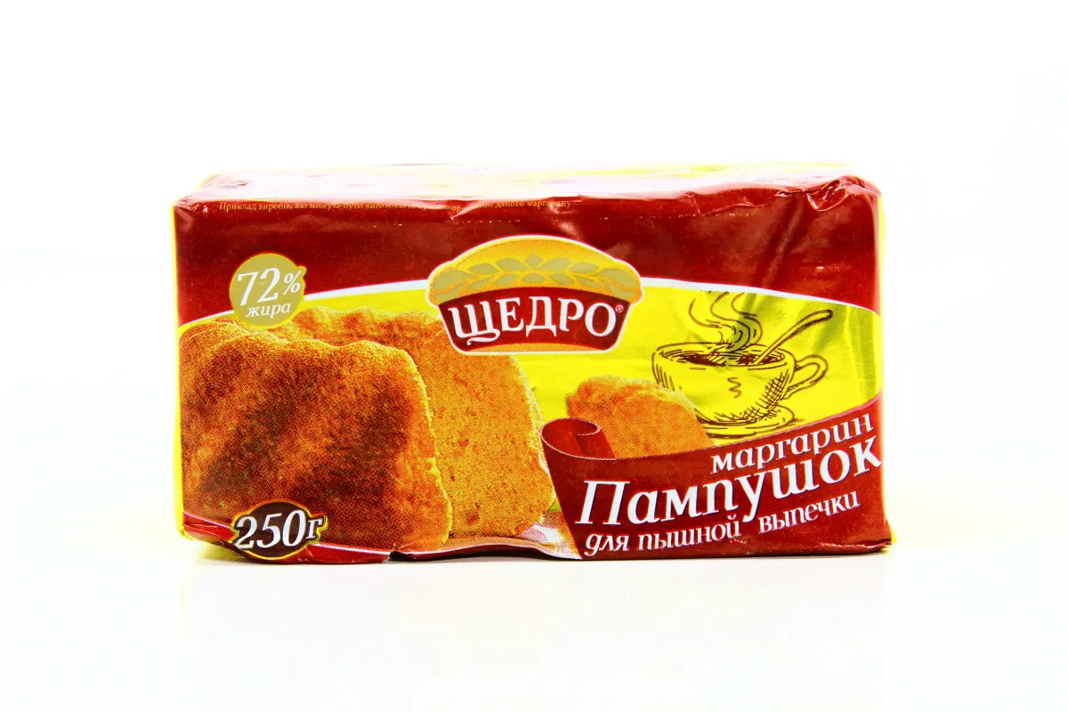 Shchedro Pampushok Margarine for Fluffy Baking 72% 250g