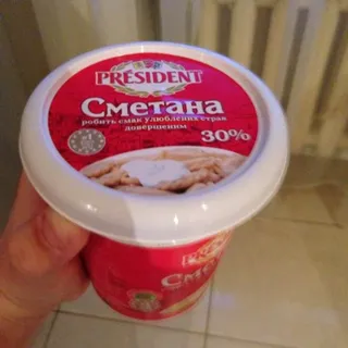 President Sour Cream 30% 400g — photo 2