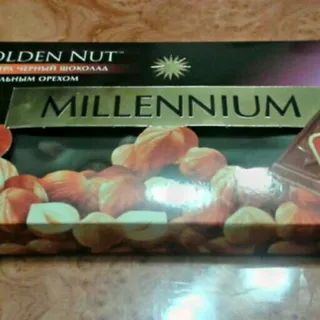 Millennium Golden Nut dark chocolate with whole hazelnuts 100g — photo 8