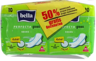 Прокладки гігієнічні Bella Perfekta Green drainette з крильцями, 20 шт — фото 3