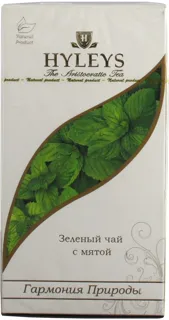 Hyleys green tea blend of Ceylon and Chinese baihao tea with mint 25x1.5g Sri Lanka — photo 3