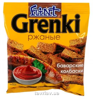Flynt croutons with Bavarian sausage flavor flow pack 80g — photo 3