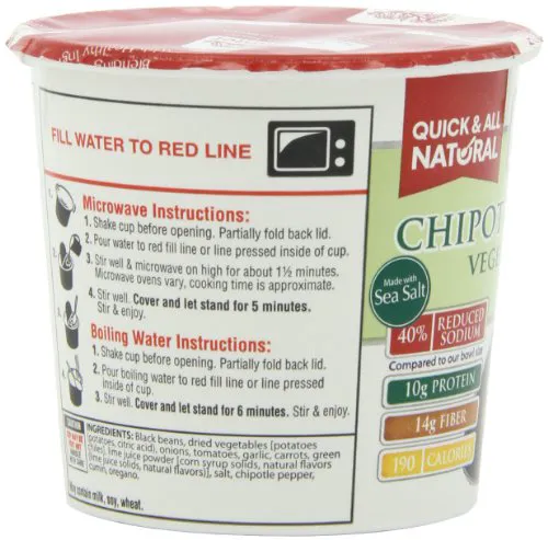 Spice Hunter Chipotle Black Bean Вег Суп Кубок, 1,8 унції (упаковка 6)