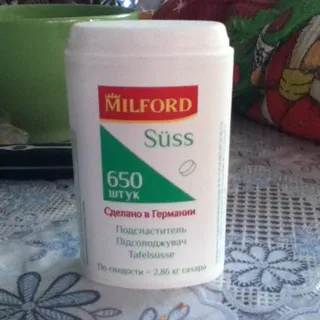 Milford Cyclamate and Saccharin Sweetener Tablets 650pcs 39g — photo 3