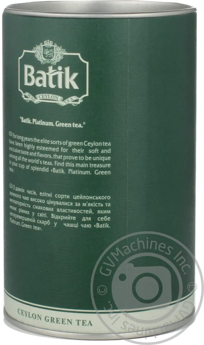 Чай Batik зелений Platinum листової тубус 100г