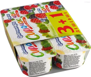 Smachnenka Whipped Curd Forest Berry 5% 4x100g plastic cup — photo 3