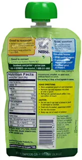 Gerber Foods Organic 2nd Puree - Apples Blueberry and Spinach - 3.5 oz - 6 pcs — photo 4
