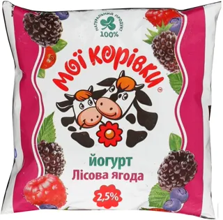 Moy Korovky Forest Berry Drinking Yogurt 2.5% 400g — photo 2