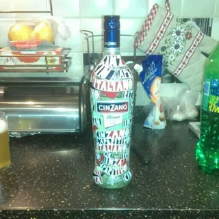 Cinzano Bianco Vermouth white glass bottle 1L — photo 3