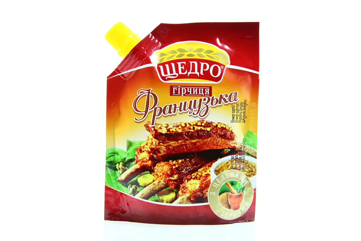 Гірчиця Щедро Французька дой пак 120г