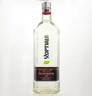 Khortytsia Platinum Vodka glass bottle 1L — photo 4