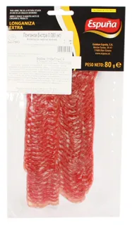 Espuna Longaniza Extra Raw-Dried Sliced Sausage 80g — photo 2
