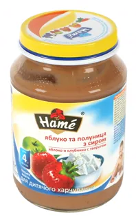 Apple and strawberry with cottage cheese puree Hame 190g — photo 4