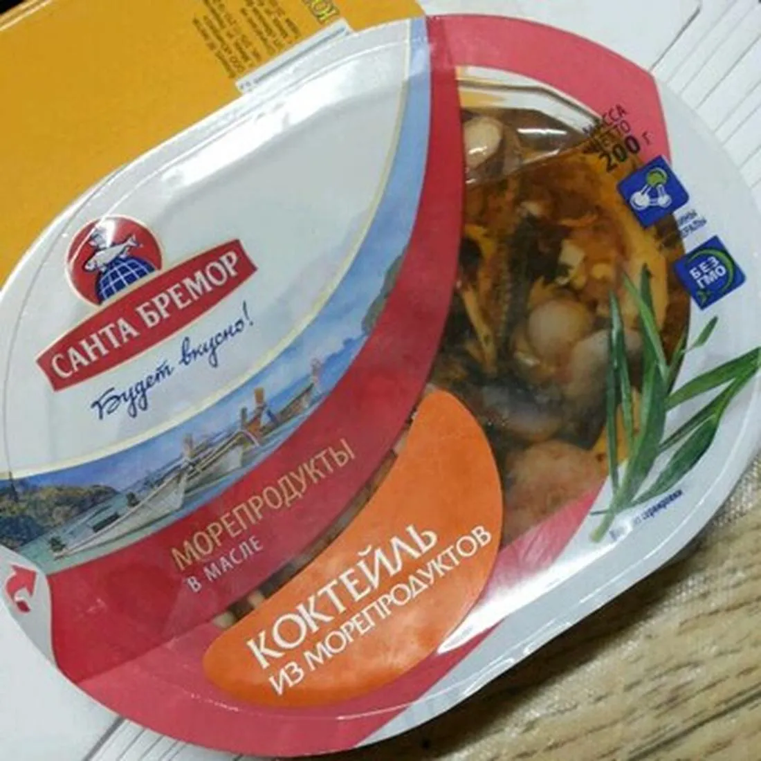Мікс морепродуктів Коктейль у маслі 200 г