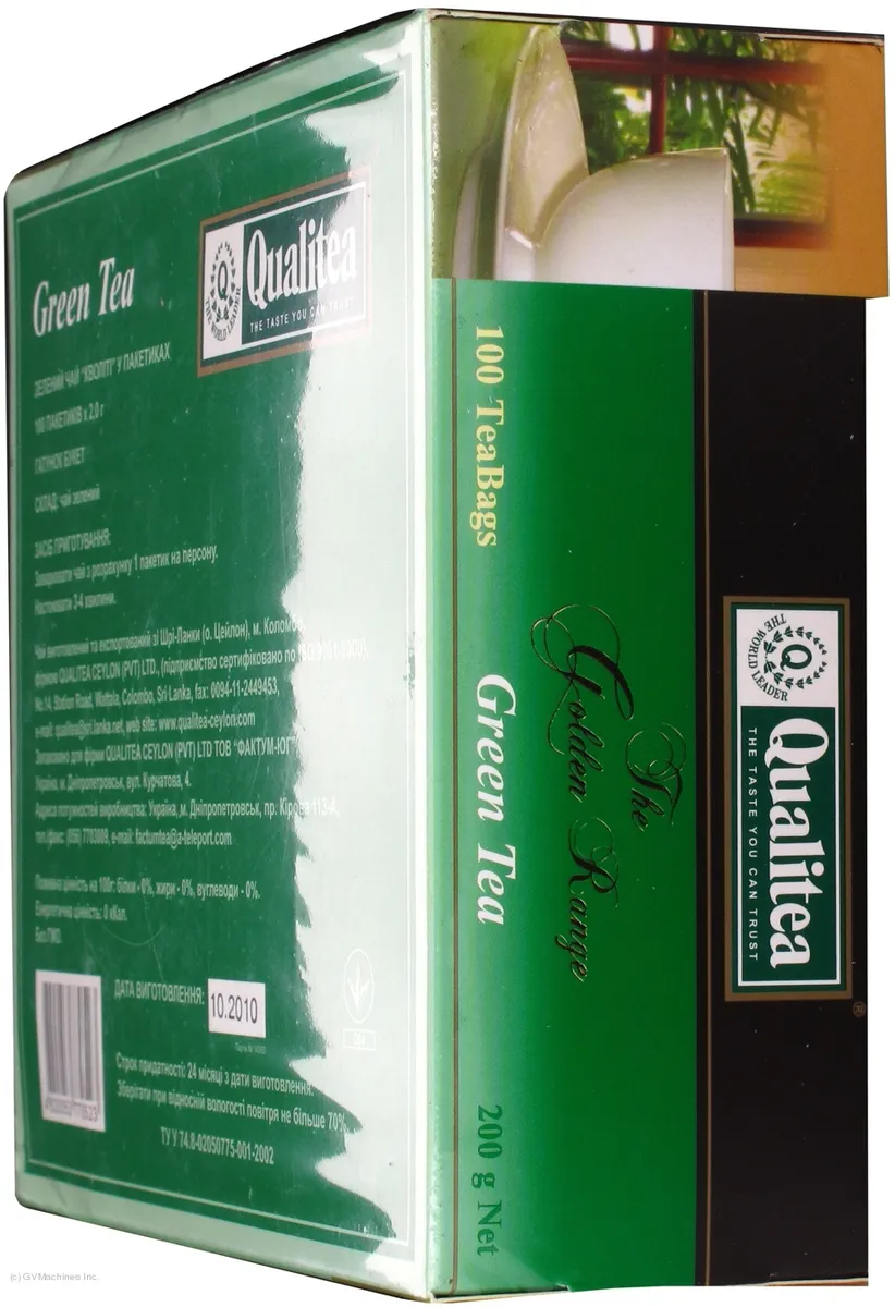 Qualitea Ceylon Green Tea Bags 100x2g